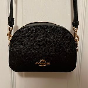 black coach mini camera bag
